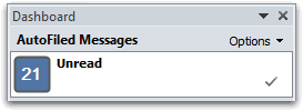 See automatically filed unread messages